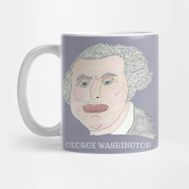 George Washington Hand Drawn Funny Tshirt by Doodle Dandies